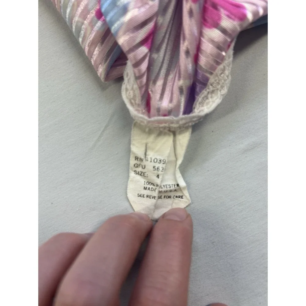 Vintage Silk Like Nightgown Size Toddler 4 Made In USA